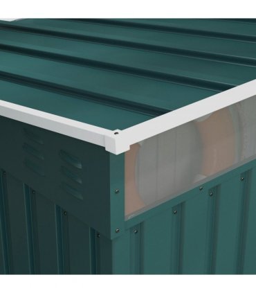 Metal Tool Shed Green Galvanized Steel 195W x 122D x 181.5Hcm 2m²