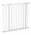 PawHut Dog Gate Wide Stair Gate with Door Pressure Fit, 75-95W cm, White