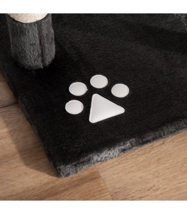 PawHut 240-260cm Floor to Ceiling Cat Tree with Scratching Posts - Dark Grey