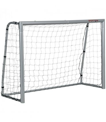 Football Goal 8ft x 5ft Light Grey PE and Metal Training Net 240L x 85W x 160Hcm