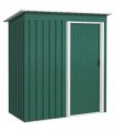 Garden Storage Shed Green Galvanised Steel 163 x 89 x 182 cm Single Sliding Door