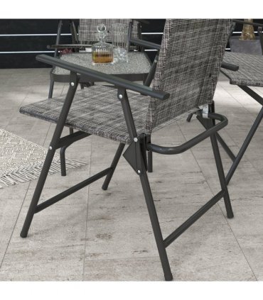 Outsunny Patio Furniture Set, Garden Set with Table, Foldable Chairs, a Loveseat