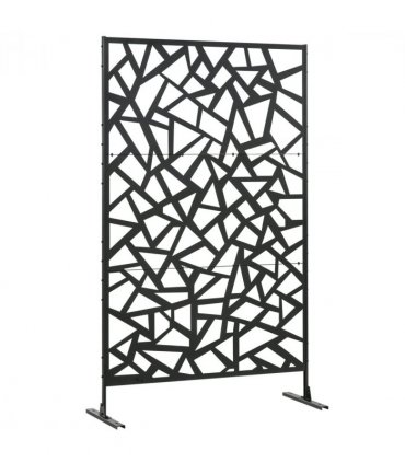 Outsunny Metal Garden Partition Screen Decorative Outdoor Divider withScrews
