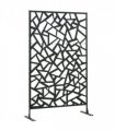 Outsunny Metal Garden Partition Screen Decorative Outdoor Divider withScrews