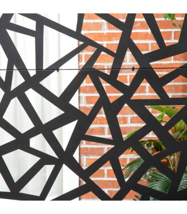 Outsunny Metal Garden Partition Screen Decorative Outdoor Divider withScrews