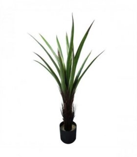 Artificial Yukka Plant Green 90cm UV Resistant Indoor Outdoor Wired Leaves Shape
