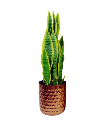 Metal Planter - Copper - 18cm x 15.5cm - Handmade Rustic Finish - Indoor Use