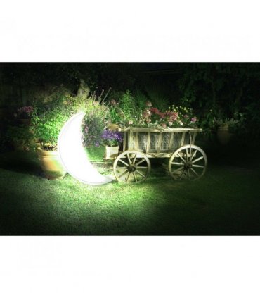 Garden Lamp High-quality materials White 135x43x89cm LED Floating Halfmoon
