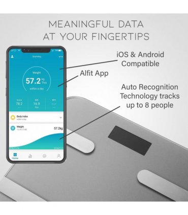 Aquarius 16 in 1 Health Bluetooth Smart Body Analysis Weighing Scale, Silver