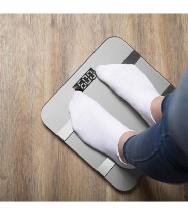 Aquarius 16 in 1 Health Bluetooth Smart Body Analysis Weighing Scale, Silver