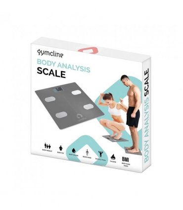 Gymcline Body Analysis Scale w/ BMI Report & Calorie Intake Guide, Space Grey