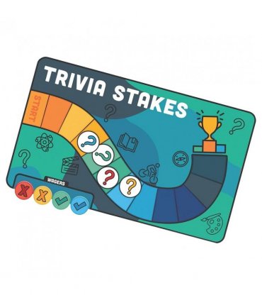 Trivia Stakes Family Board Game with Trivia and Wagers