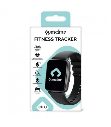 Gymcline Ciro Fitness Tracker w/ 25 Sports Modes & IP68 Water Protection, Black