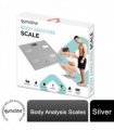 Gymcline Body Analysis Scale w/ BMI Report & Daily Calorie Intake Guide, Silver