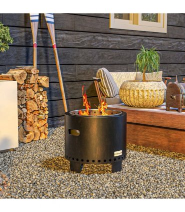 Firepit Metal Stainless Steel Black Burning Firepit Metal Fire Pit