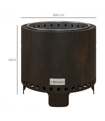Firepit Metal Stainless Steel Black Burning Firepit Metal Fire Pit