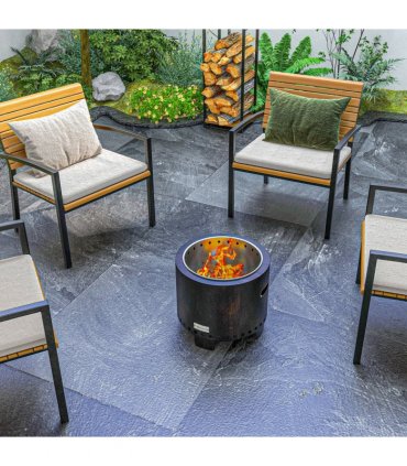 Firepit Metal Stainless Steel Black Burning Firepit Metal Fire Pit