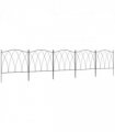 Garden Fencing Metal Black 305W x 62H cm Decorative Flexible Shape Easy Assemble