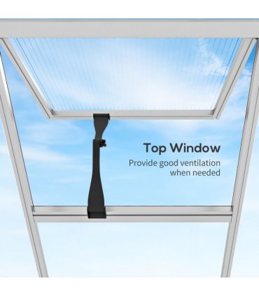 Greenhouse Aluminium Polycarbonate Sheets Clear 305cm x 192cm x 195cm Outsunny