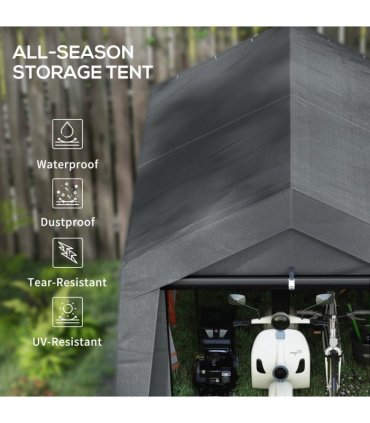 Outsunny 3 x 3(m) Garden Storage Shed, Waterproof and Heavy Duty Portable Shed