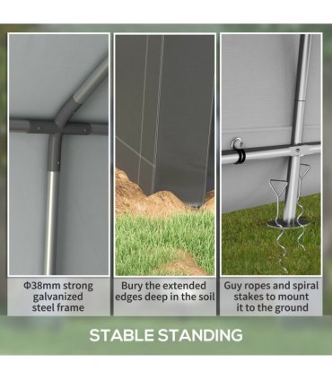 Outsunny 3 x 3(m) Garden Storage Shed, Waterproof and Heavy Duty Portable Shed