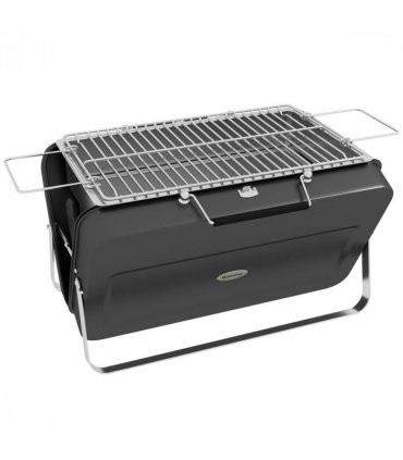 Outsunny Portable BBQ Grill with Suitcase Design for Camping Picnic Party, Black