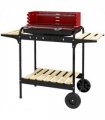 Outsunny Charcoal Barbecue BBQ Grill Trolley W/ 5-level Grill Height Ash Catcher