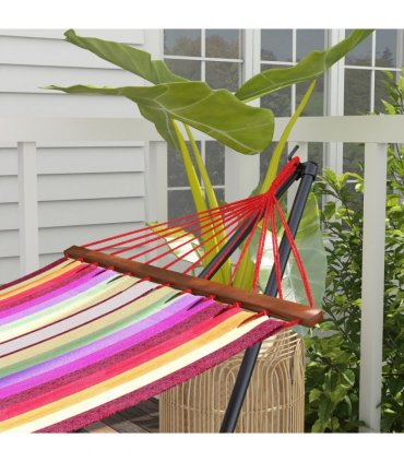 Steel Black 263cmx89cmx100cm 2 in 1 Hammock Net Stand Hammock Chair Stand