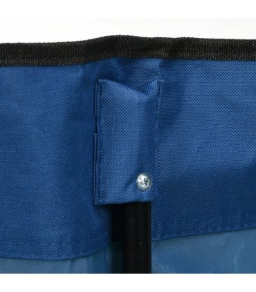 Outdoor 6 Seater Folding Chair Steel Blue 259L x 48D x 80H Oxford Fabric