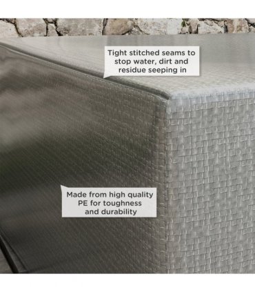 PE Grey 235L x 190W x 90Hcm Furniture Cover for Garden Rattan Wood Plastic