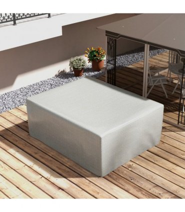 PE Grey 235L x 190W x 90Hcm Furniture Cover for Garden Rattan Wood Plastic
