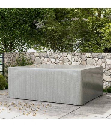 PE Grey 235L x 190W x 90Hcm Furniture Cover for Garden Rattan Wood Plastic