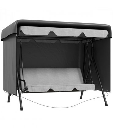 Swing Chair Cover Dark Grey PE 215Lx155Wx150H (cm) Outsunny Garden Furniture