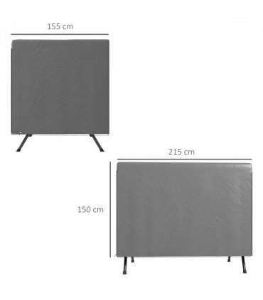 Swing Chair Cover Dark Grey PE 215Lx155Wx150H (cm) Outsunny Garden Furniture
