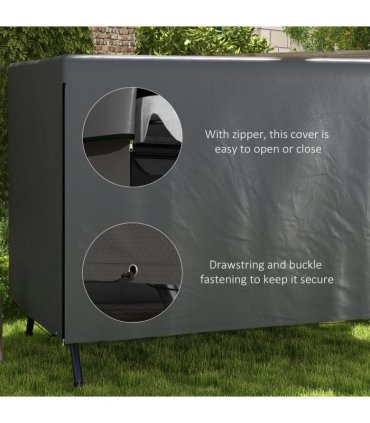 Swing Chair Cover Dark Grey PE 215Lx155Wx150H (cm) Outsunny Garden Furniture