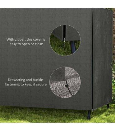 Outsunny Garden Furniture Protector Patio Swing Chair Cover Large Outdoor Grey