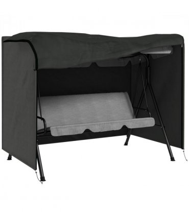 Swing Chair Cover Dark Grey Oxford Fabric 205cmx124cmx164cm Outsunny 3-seater