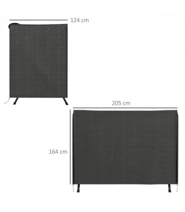 Swing Chair Cover Dark Grey Oxford Fabric 205cmx124cmx164cm Outsunny 3-seater