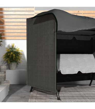 Swing Chair Cover Dark Grey Oxford Fabric 205cmx124cmx164cm Outsunny 3-seater