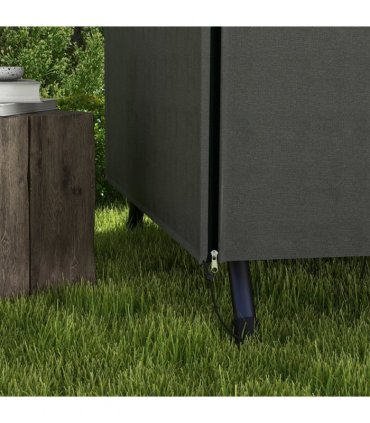 Swing Chair Cover Dark Grey Oxford Fabric 205cmx124cmx164cm Outsunny 3-seater