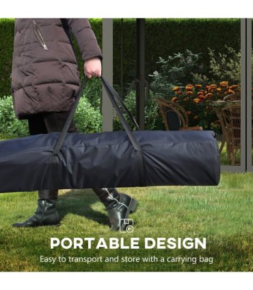 Garden Folding Tent Heavy Duty Pop Up Gazebo Dark Grey Metal Polyester 325cm