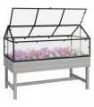 Outsunny Raised Garden Bed with Polycarbonate Panel and Top Vent for Vegetables