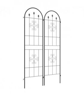 Trellis Set of 2 Metal Black Steel 50W x 180Hcm Climbing Plants Arrow Design