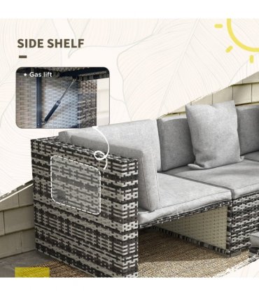 Garden Furniture Set: 2 Armless Chairs, 2 Side Chairs, 2 Stools, Coffee Table