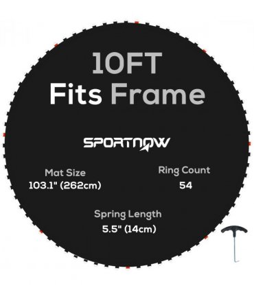 SPORTNOW Trampoline Mat with 54 V-Hooks, for 10ft Trampoline