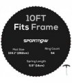 SPORTNOW Trampoline Mat with 54 V-Hooks, for 10ft Trampoline