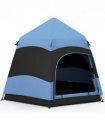 Outsunny 4 Person Pop Up Tent Camping Festival Hiking Shelter Family Blue&Black