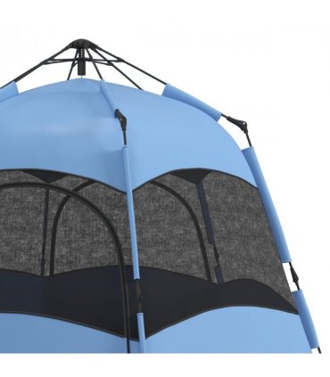 Outsunny 4 Person Pop Up Tent Camping Festival Hiking Shelter Family Blue&Black