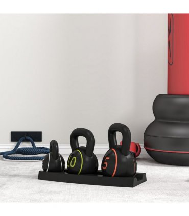 SPORTNOW Set of Three Kettlebell Weights with Storage Tray, 2.2kg, 4.5kg, 6.8kg