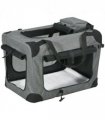 PawHut Folding Pet Carrier Bag House W/ Cushion Storage, Grey 60x41.5x41cm